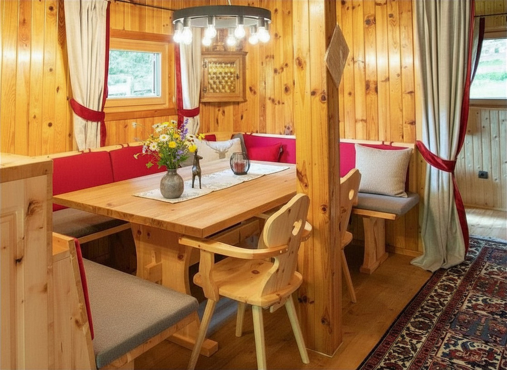 Almh�tte Tamberger in der Feldspannalpe ... die gem�tliche Eckbank